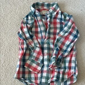 Crewcuts Plaid Button-Down Shirt in Red, Green & Blue